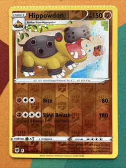 [Crimp Error] Pokemon Card - Hippowdon - Reverse Holo (080/189) Astral Radiance - Image 1