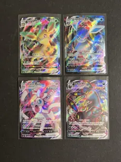 Pokemon Korean Cards Vmax Set of 4 RRR Umbreon Glaceon Leafeon Sylveon S6a Holo - Image 1