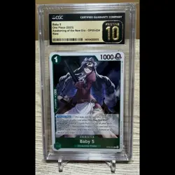 CGC Pristine 10 OP05-034 Baby 5 English One Piece TCG Card Rare Awakening - Image 1