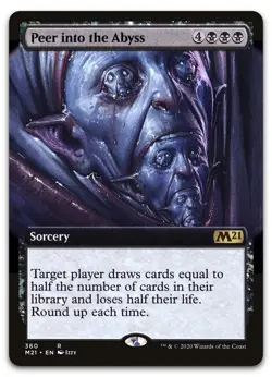 Peer Into the Abyss (Extended Art) #360 (NM) Core Set 2021 M21 Magic MTG - Image 1