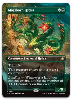 Mossborn Hydra (Borderless) #337 (NM) Foundations FDN Magic MTG - Image 1
