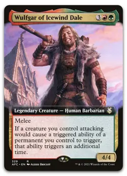 Wulfgar of Icewind Dale (Extended Art) #329 (NM) Forgotten Realms AFC Magic MTG - Image 1