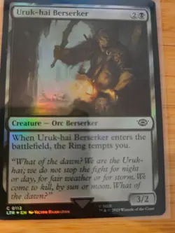 MTG Uruk-hai Berserker (FOIL) 0112 Lord of the Rings M/NM Free UK P&P - Image 1