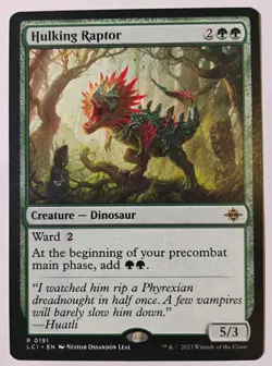 Hulking Raptor MTG, The Lost Caverns of Ixalan, Rare, LP - Image 1
