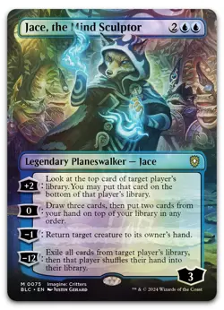 Jace, the Mind Sculptor (Borderless) #75 (Foil) (NM) Bloomburrow BLC Magic MTG - Image 1