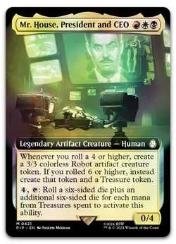 Mr. House, President and CEO (Extended Art) #421 (Foil) NM Fallout PIP Magic MTG - Image 1
