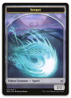 Spirit Token #1 (NM) War of the Spark WAR Magic MTG - Image 1