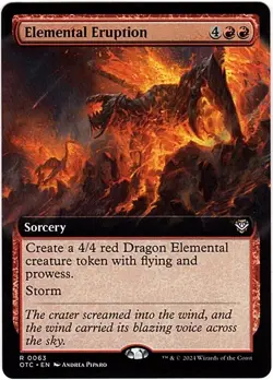 MTG Outlaws of Thunder Junction Commander Elemental Eruption Extended Art (Rare) - Image 1