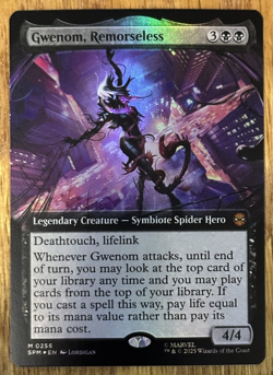 MTG Marvel Spider-Man, Gwenom, Remorseless - Extended Art Foil - Image 1