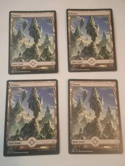 MTG Wastes (184) - Full Art Oath of the Gatewatch Regular LP x4 - Image 1