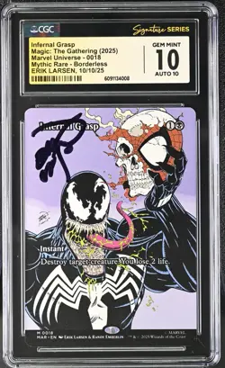 CGC 10 - Infernal Grasp Signed Erik Larsen MTG Auto Grade 10 - 2025 - 0018 - Image 2