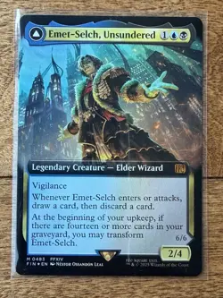 Magic MTG Final Fantasy - Emet-Selch, Unsundered / Hades EXTENDED ART FOIL 483 - Image 1