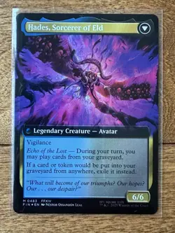 Magic MTG Final Fantasy - Emet-Selch, Unsundered / Hades EXTENDED ART FOIL 483 - Image 3