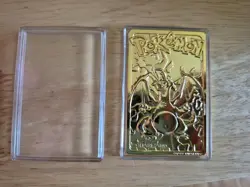 Pokemon Gold Plated Promo Card "CHARIZARD" Burger King Promotion 1999 with Case - Image 1