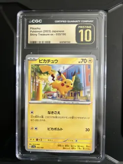 Pikachu 2023 Japanese Shiny Treasure EX #055 CGC Pristine 10 Pokemon TCG - Image 1