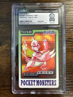 Charmeleon Bandai Carddass 1997 Pokemon Part 3 No.005 CGC WORLD RECORD 1/1 - Image 1