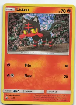 Litten - 3/12 McDonald's Promos 2017 Promo Holo MP Pokemon TCG - Image 1