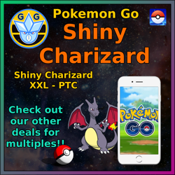 Shiny Charizard - XXL - Pokemon GO - Pokemon Mini P T C - 50-100k! - Image 1