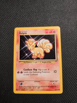 Vintage Pokemon Vulpix 68/102 Base Set 1999-2000 4th Printing - Image 1
