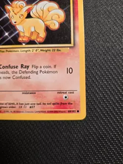 Vintage Pokemon Vulpix 68/102 Base Set 1999-2000 4th Printing - Image 2