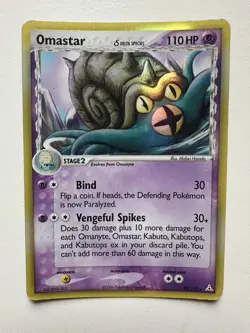 Pokemon TCG Omastar Delta Species 13/110 Holo Rare EX Holon Phantoms - Image 1