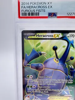 2014 Pokemon XY Furious Fists Full Art Heracross EX #105 | PSA 7 NM - Image 2