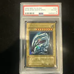 YUGIOH SDK-001 BLUE-EYES WHITE DRAGON ULTRA RARE HOLO FOIL PSA 6 - Image 1