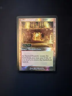 Sacred Foundry (Retro Frame) (Serial Numbered) Ravnica Remastered Foil - Image 1