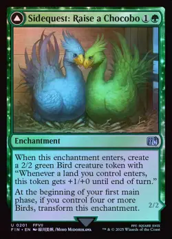 Sidequest: Raise a Chocobo // Black Chocobo - Foil - MTG Cards Shop - Image 1