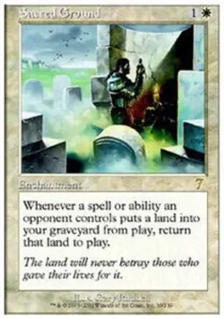 MTG magic cards 1x Sacred Ground 7th Edition Light Play, English - Image 1