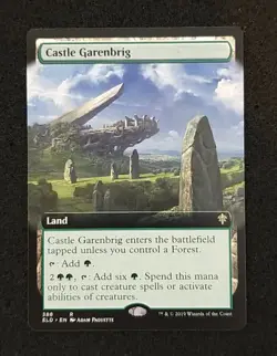 MTG Regular Extended Art Rare CASTLE GARENBRIG Throne of Eldraine 388 NM/NvrPlyd - Image 1