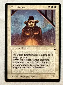 Witch Hunter - 1994 Magic the Gathering MTG The Dark -Near Mint- Free Shipping! - Image 1