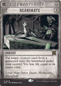 MTG Reanimate Normal NM Outlaws of Thunder Junction: Breaking News Magic 18 - Image 1