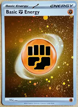 POKEMON SCARLET & VIOLET 151 BASIC FIGHTING ENERGY COSMOS HOLO SVE EN 006 NM+ - Image 1