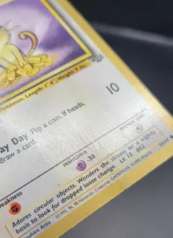 Pokemon TCG Meowth 56/64 Gold Border Promo MP - Jungle - Image 3