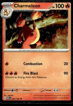 2023 Scarlet & Violet Series - Scarlet & Violet - 151 Charmeleon Cosmos Holo #5 - Image 1