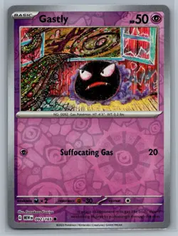 Gastly 092/165 Scarlet & Violet 151 Common Reverse Holo Pokemon TCG 2023 - Image 1