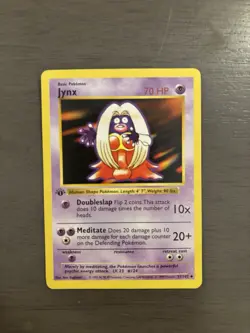 Pokemon TCG Jynx 031/102 Base Set Shadowless 1st Edition Uncommon Card WOTC - Image 1