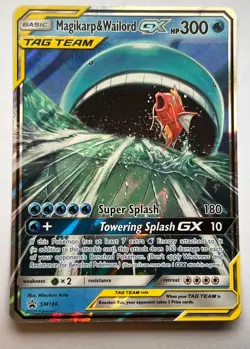 Pokemon TCG Magikarp Wailord GX Tag Team SM166 pre-own - Image 1
