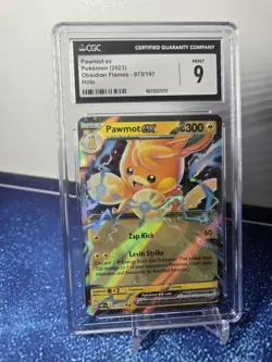 PAWMOT EX 073/197 2023 POKEMON OBSIDIAN FLAMES HOLO RARE CGC 9 MINT - Image 4
