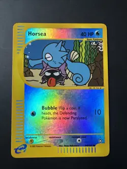 Pokemon TCG Horsea Card #084/147 Aquapolis Reverse Holo - Image 1