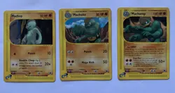 Machamp Machoke Machop Lot Of 3 Pokemon TCG CCG E-Reader Cards - Image 1