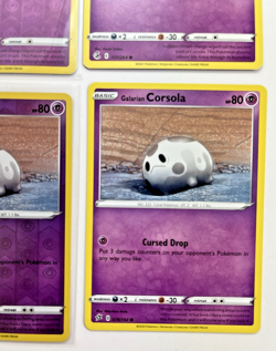 Pokemon TCG Lot Of 4 Galarian Corsola Basic Reverse Holo Rare Common - Image 4