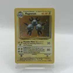 Pokemon WOTC Card - Magneton - Base Set - Holo Rare - 9/102 - LP - Image 1