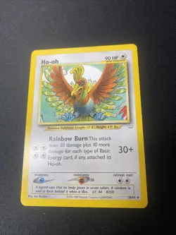 Pokemon TCG Ho-Oh Neo Revelation Card 18/64 Unlimited Rare NM Vintage - Image 1