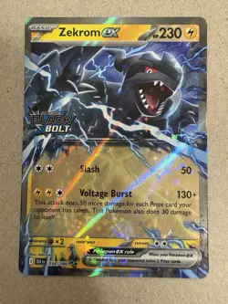 Pokemon - Black Bolt - Zekrom ex (Black Bolt Stamped) 034/086 - Holo NM - Image 1
