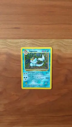 Vaporeon 12/64 Jungle Set Pokemon TCG Holo Rare Vintage LP - Image 1