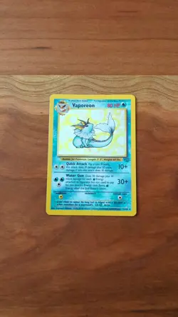 Vaporeon 12/64 Jungle Set Pokemon TCG Holo Rare Vintage LP - Image 3