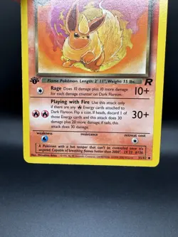 Pokemon TCG Dark Flareon Team Rocket 35/82 1st Edition Vintage WoTC LP - Image 4