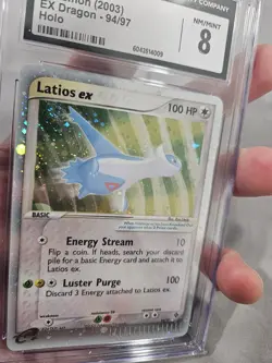 CGC 8 Latios ex 2003 EX Dragon 94/97 Holo SWIRL Pokemon Card psa - Image 3